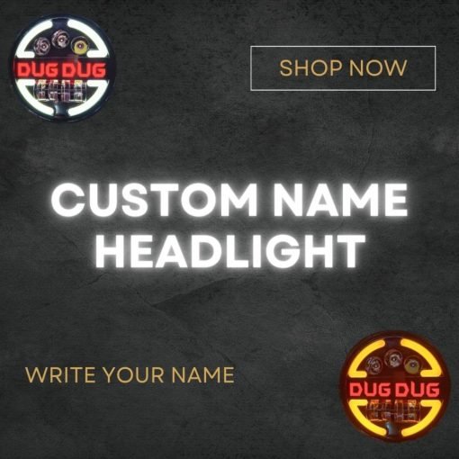 custom name headlight for royal enfield