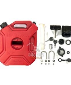 5L Motorcycle Jerry Can Anti-Static Plastic Oil Container for Motorcycle, Thar with Lock System - Red - 1Pc