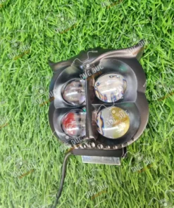 HJG 4 LED Owl Fog Light Devil Eye Dual Intensity White Yellow Flashing Pattern