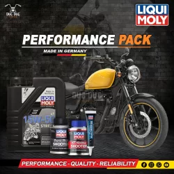 Liqui Moly Performance Pack for Royal Enfield Meteor 350 Engine Oil Additive Engine Flush Petrol Additive Dug Dug Motorcycles