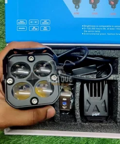 HJG 4 Lens Devil Eye 60w LED HJG Fog Light for Bike Dual Intensity White Yellow