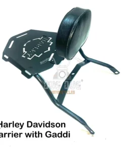 Heavy Quality Backrest with Carrier for Harley Davidson x440 Black