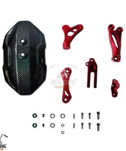 Dug Dug Universal Carbon Fibre Tyre Hugger Motorcycle Rear Mudguard Splash Guard for All Bikes