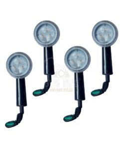 Silver LED Indicators for Royal Enfield Meteor 350 - Black