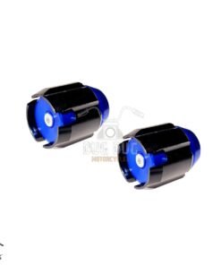 Aluminum Front Spools Universal Motorcycle Falling Protector Front Sliders For All Bikes - Blue