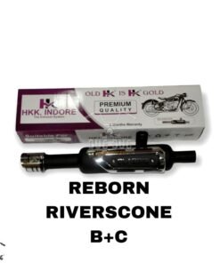 HKK Indori Original Silencer for Reborn Classic 350 with Heat Plate 3 Baffle Big Mouth - Black