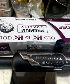 HKK Indori Silencer for Bullet 350 New with Heat Plate 3 Baffle - Black