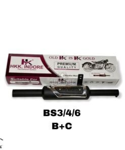 K-Indori Silencer for Classic 350 Black 3 Baffle with Heat Plate Direct Fit (2)