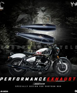 Dug Dug Venom Performance Exhaust SS-304 with dB Killer for Shotgun 650 - Black