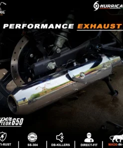 Dug Dug HURRICANE Performance Exhaust SS-304 with dB Killer for Super Meteor 650