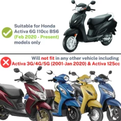 Dug Dug Basket For Activa 6G 110 BS6 (Feb 2020- Present) Luggage Box Black Polyester Motorbike Saddlebag (15 L) (2)