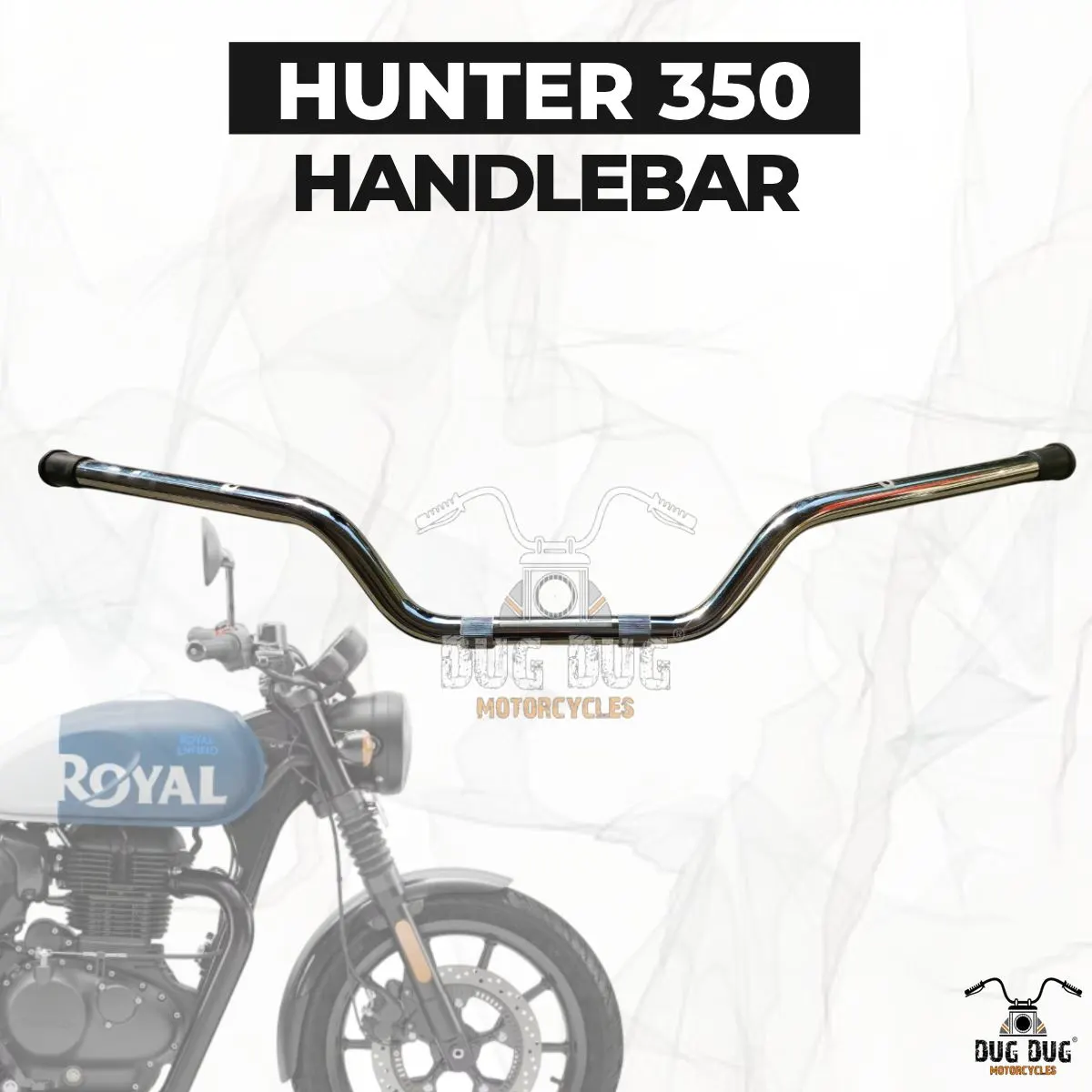 Hunter 350 Original Handlebar for Royal Enfield Part Number - RAL00039/C - Black
