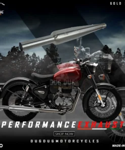 Dug Dug Goldstar Exhaust Classic Reborn 350 SS-304 with dB Killer - Matt Polished