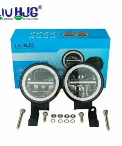 HJG Fog Light for Bike 80W Minus Full Ring | Super Bright Beam with Blue DRL