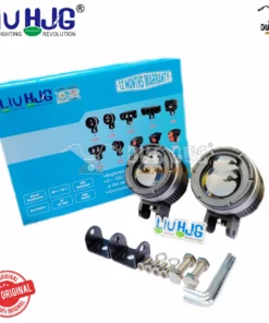 LIU HJG 124 Fog Lights 120W | Ultra-Bright Motorcycle LED Fog Lights | Dual Color Yellow & White Beam | Waterproof Off-Road Auxiliary Lights