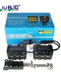 LIU HJG 6 Lens Fog Light 180W Future Eye Dual Beam | Waterproof LED Fog Light for Bikes, Cars, Royal Enfield | High-Performance 180W Fog Light (Pack of 2)