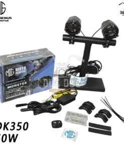 Moto genius DK-350 60 Watts LED Fog Light for all Motorcycles Dual Beam, White Yellow (Pack of 2)