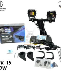 Moto genius MK-15 60 Watts LED Fog Light for all Motorcycles Dual Beam, White Yellow (Pack of 2)