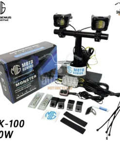 Moto genius TK-100 70 Watts LED Fog Light for all Motorcycles Dual Beam, White Yellow (Pack of 2)