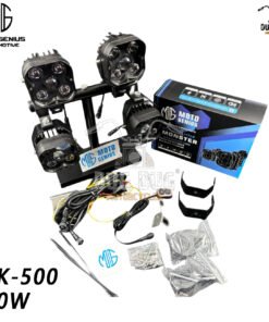 Moto genius TK-500 80 Watts LED Fog Light for all Motorcycles Dual Beam, White Yellow (Pack of 2)