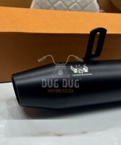 Dug Dug New Dolphin Exhaust for Royal Enfield Classic Reborn 350 Meteor 350 Hunter 350 - Black