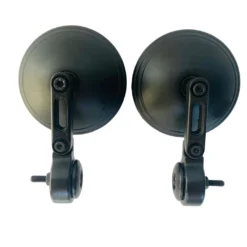 Jawa Type CNC Bar End Mirrors for All Motorcycles - Black