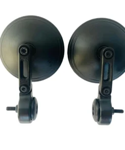 Jawa Type CNC Bar End Mirrors for All Motorcycles - Black