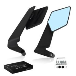 New Wing Mirrors for Motorcycles Yoke Fitting Universal Aluminium Alloy Compatible with Most Bikes