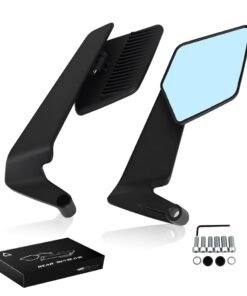 New Wing Mirrors for Motorcycles Yoke Fitting Universal Aluminium Alloy Compatible with Most Bikes