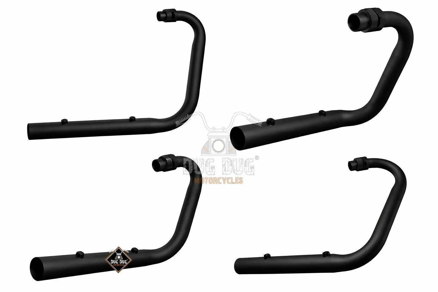 BS3 BS4 L Bend Pipe for Classic 350 UCE Models - Black (2)