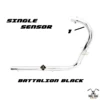 Battalion Black 350 L Bend Pipe Single Sensor exhaust pipe
