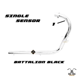 Battalion Black 350 L Bend Pipe Single Sensor exhaust pipe