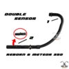 Meteor 350 Black C Bend Pipe Double Sensor exhaust pipe