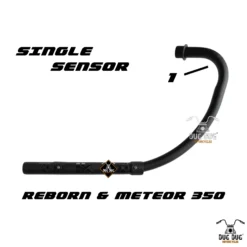 Meteor 350 Black C Bend Pipe Single Sensor exhaust pipe