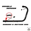 Meteor 350 Black L Bend Pipe Double Sensor exhaust pipe