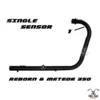 Meteor 350 Black L Bend Pipe Single Sensor exhaust pipe
