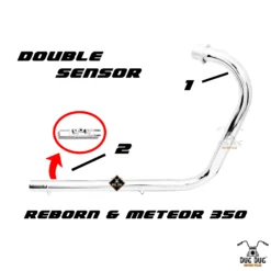 Meteor 350 L Bend Pipe Double Sensor exhaust pipe