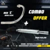 BS3 BS4 C Bend Pipe and Bada Punjab Combo for Royal Enfield Classic 350 and Standard 350