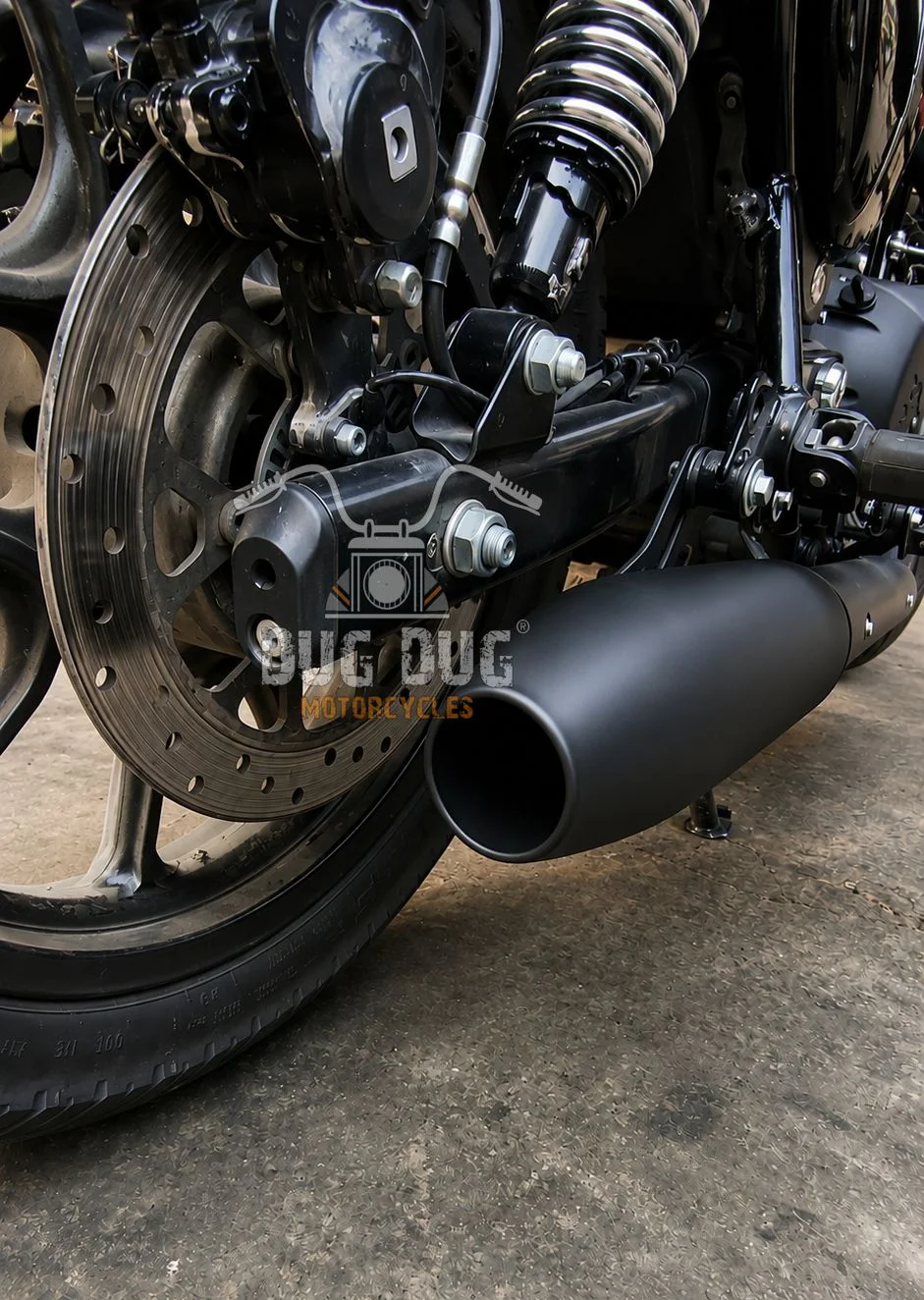 Mini Dolphin Mild Steel Exhaust installed on Royal Enfield Classic Reborn 350