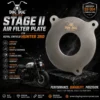 Stage 2 Air Filter Plate Hunter 350 made from SS-304 stainless steel with precision CNC-cut construction