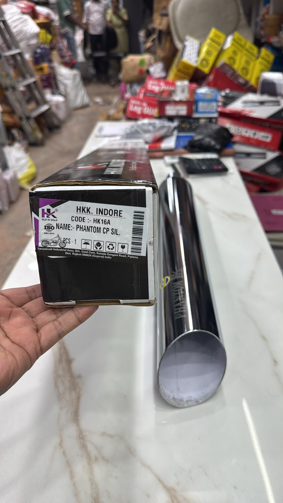 HKK Phantom Exhaust for Royal Enfield Classic Reborn 350 & Battalion Black Bullet 350 J-Series - Image 3