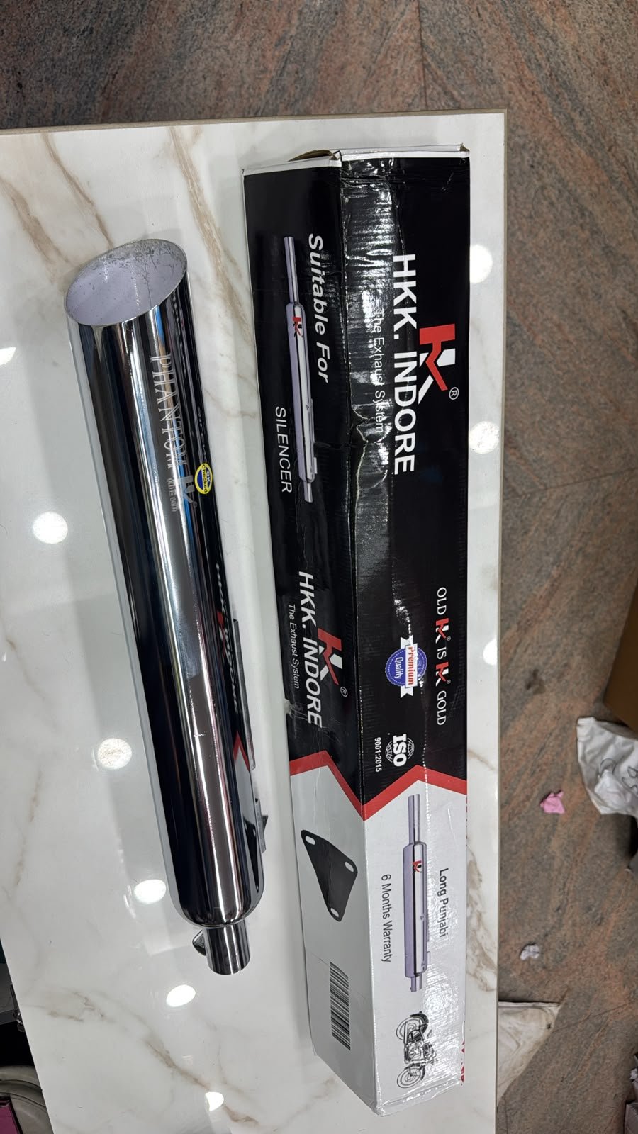 HKK Phantom Exhaust for Royal Enfield Classic Reborn 350 & Battalion Black Bullet 350 J-Series