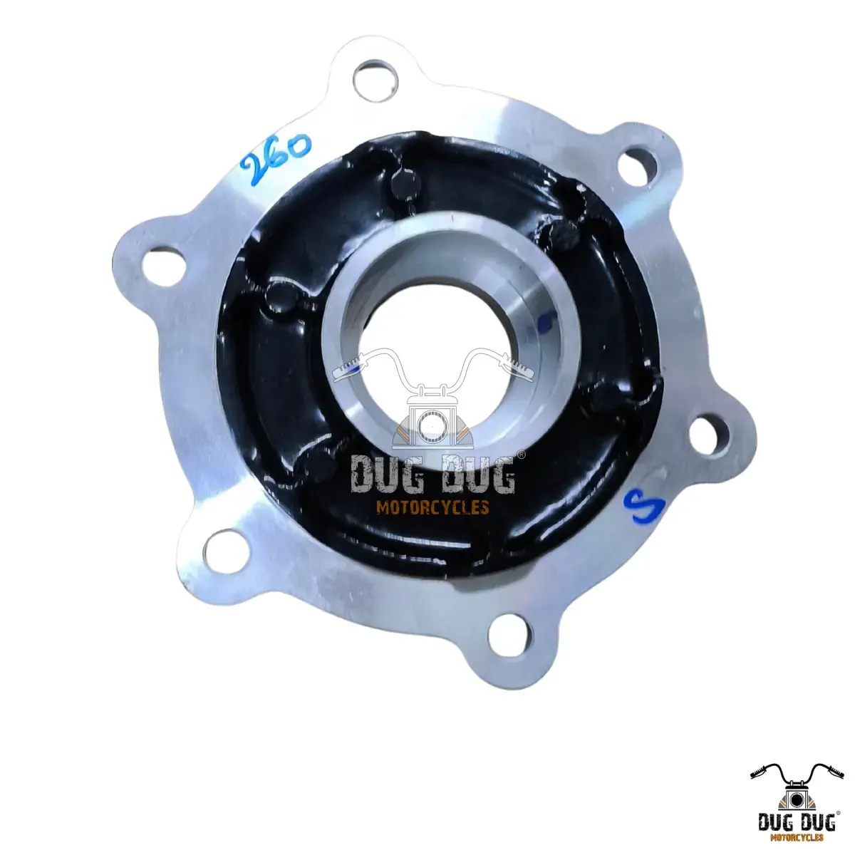 Royal Enfield RAT00052A Sprocket Carrier GT 650 Black Wheel Hub Rear View