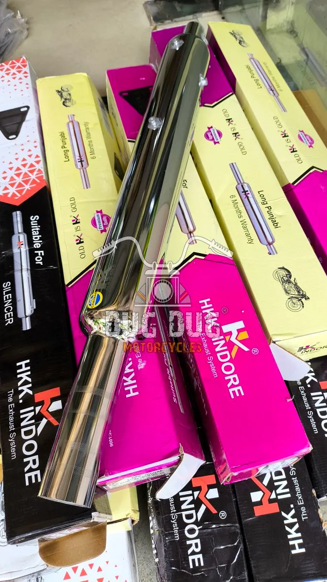 HKK 57mm Long Punjab Big Mouth Silencer for Royal Enfield Classic 350 and Standard 350 - Image 5