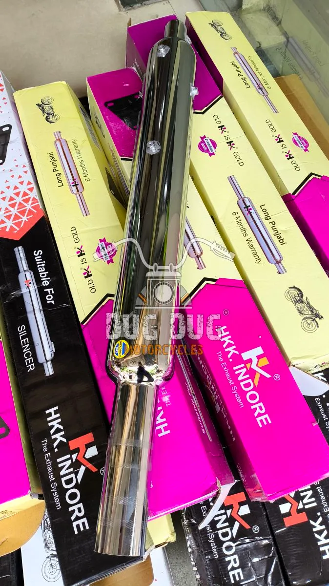 HKK 57mm Long Punjab Big Mouth Silencer for Royal Enfield Classic 350 and Standard 350 - Image 4