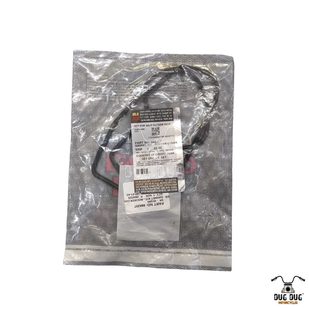 Royal Enfield rocker cover gasket kit 888297 in original packaging