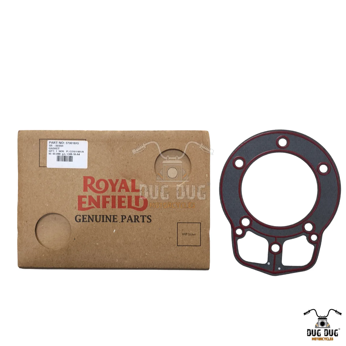 Royal Enfield Cylinder Gasket for Classic 350 with genuine parts box