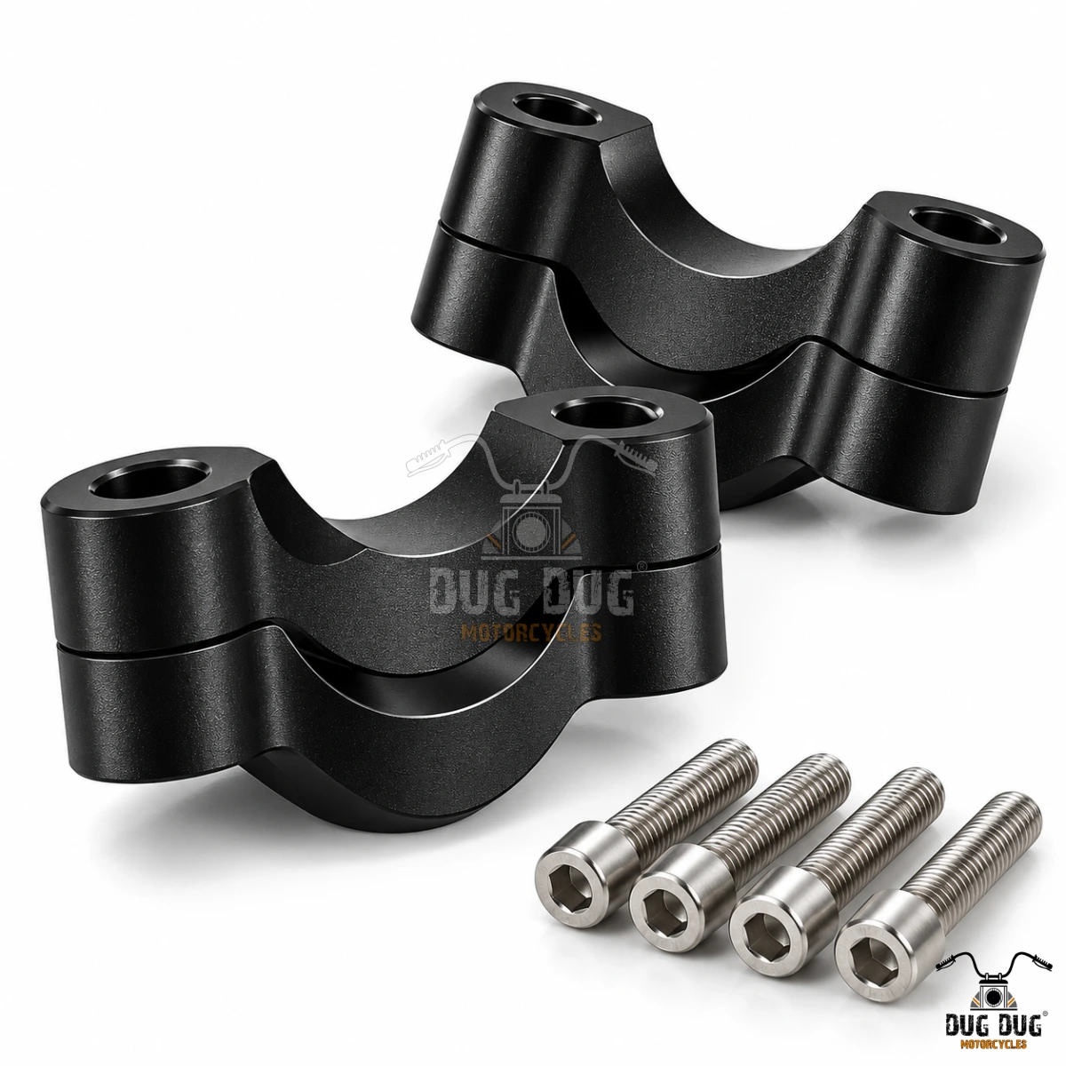 Royal Enfield Guerrilla 450 Handlebar Riser Clamps with Four Mounting Bolts
