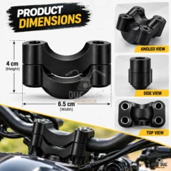 Royal Enfield Guerrilla 450 Handlebar Riser Dimensions 6.5 cm Width and 4 cm Height