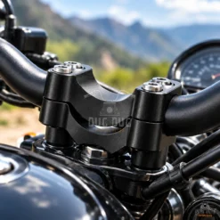 Black Royal Enfield Guerrilla 450 Handlebar Riser Installed on Motorcycle